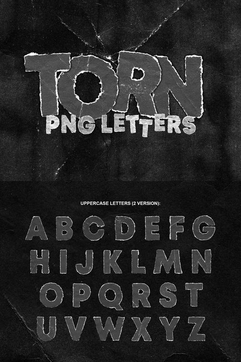 Spooky Fonts Alphabet Halloween, Torn Poster, Halloween Fonts Alphabet, Letters Paper, Paper Letters, Spooky Font, Halloween Typography, Fonts Handwriting Alphabet, Graphic Shapes Design