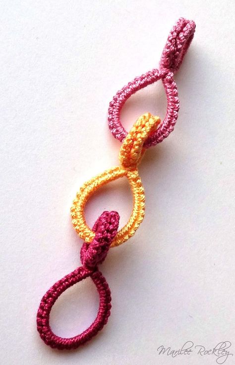 Yarnplayer's Tatting Blog: Tatted Cotter Pin Links Tutorial Tatting Patterns Free Bracelet, Free Shuttle Tatting Patterns, Needle Tatting Tutorial, Tatting Bracelet, Tatting Ideas, Tatting Patterns Free, Shuttle Tatting, Needle Tatting Patterns, Shuttle Tatting Patterns