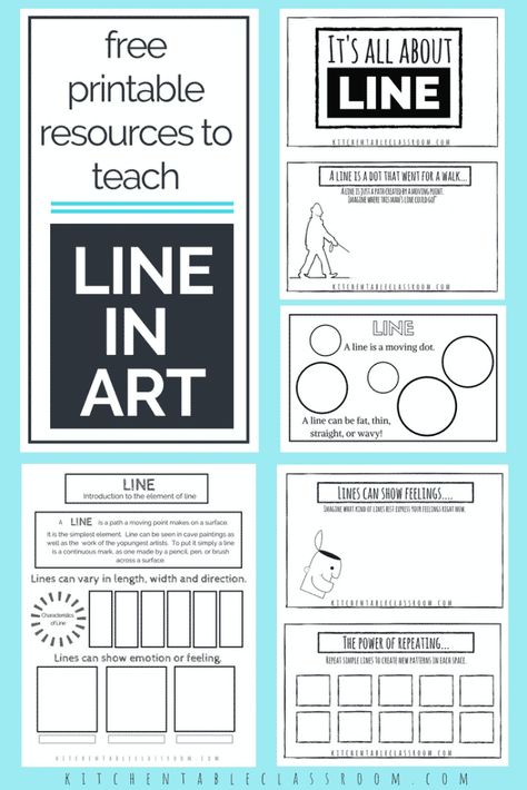 Types Of Lines In Art, Element Of Line, Line In Art, Lines In Art, Line Art Projects, Line Art Lesson, Elements Of Art Line, Different Types Of Lines, Classe D'art