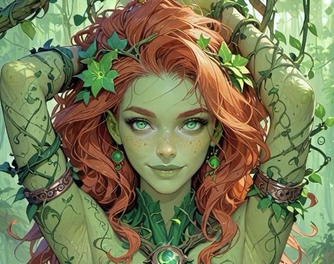 Poison Ivy Poison Ivy Dc Comics Art, Poison Ivy Character Art, Poison Ivy Photoshoot, Poison Ivy Wallpaper, Poison Ivy Fanart, Poison Ivy Character, Poison Ivy Dc Comics, Harley Quinn Tattoo, Katherine Mcnamara