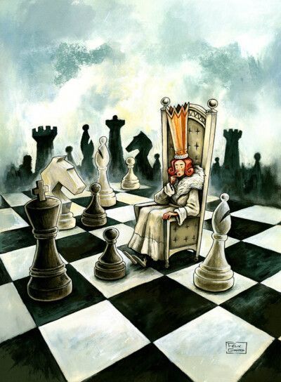 Chess Board Painting Ideas, Chess Character Design Concept Art, Chess Painting Ideas, Playing Chess Drawing, Chess Surrealism, Chess Art Illustration, Chess Art Paintings, Chess Board Painting, Chess Drawing