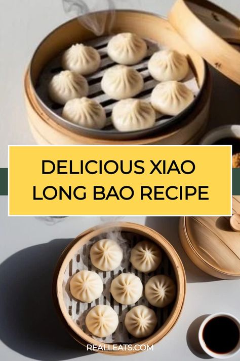 Steamed dumplings in a bamboo basket with dipping sauce on the side. Xiao Long Bao Recipe, Chinese Dumpling Soup, Chinese Soup Dumplings, Bao Recipe, Xiao Long Bao, Soup Dumplings, Dumpling Filling, Comfort Soup Recipes, Chinese Dumplings