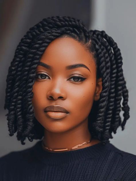 Andi From Sistas Hair, Haircut Ideas For Black Women, Spring Haircut, Spring Haircuts, Bob Braids Hairstyles, Short Box Braids Hairstyles, Twist Braid, Head Scarves, Braids Hairstyles Pictures