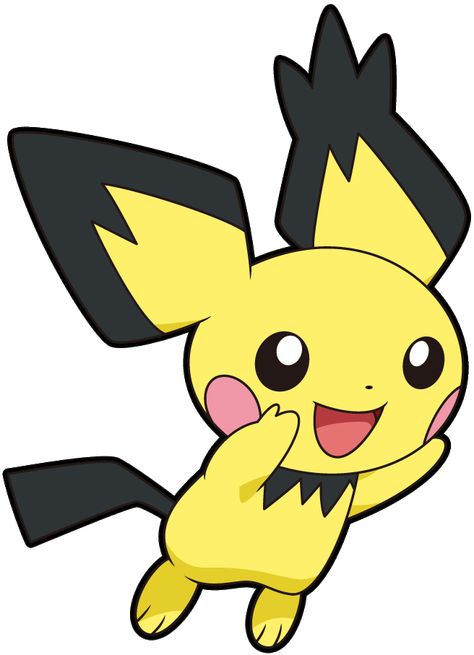 Pichu Pikachu Raichu, Pikachu Ears, Pichu Pokemon, Pikachu Raichu, Pokemon Original, Baby Pokemon, Pokemon Eevee Evolutions, Cute Pikachu, Original Pokemon