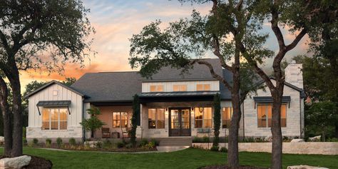 Highland Village, Austin Homes, Barn Style House, Garage Plans, Texas Homes, Barn Style, Ranch House, Austin Texas, Estate Homes