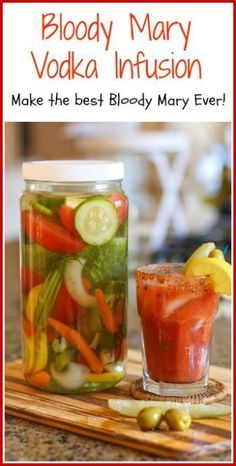 Infuse Vodka, Infused Alcohol, Blood Mary, Infused Liquors, Easy Quinoa, Homemade Liquor, Alcholic Drinks, Liquor Recipes, Flavorful Vegetables