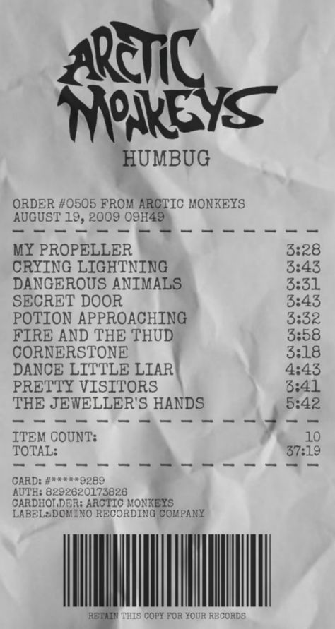 Arctic Monkeys Stickers Printable, Humbug Aesthetic, Humbug Poster, Humbug Arctic Monkeys, Album Receipts, Posters Music, Arctic Monkeys Wallpaper, Monkey Stickers, Cool Symbols