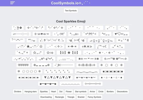 Sparkles emoji ‧̍̊˙˚˙ᵕ꒳ᵕ˙˚˙ *°:⋆ₓₒ ₓ˚. ୭ ˚○◦˚.˚◦○˚ ୧ .˚ₓ ༄ؘ ۪۪۫۫ ▹▫◃ ۪۪۫۫ ༄ؘ ｡ₓ ू ₒ ु ˚ ू ₒ ु ₓ｡ ∞ ₒ ˚ ° 𐐒 ｡･:*:･ﾟ★,｡･:*:･ﾟ☆ .・゜-: ✧ :- ⋇⋆✦⋆⋇ ⭒❃.✮:▹ ‧͙⁺˚*･༓☾ .｡*ﾟ+.*.｡ Sparkle Text, Sparkle Emoji, Star Emoji, Cute Text Symbols, Cool Symbols, Emoji Symbols, Hanging Stars, Text Symbols, Tumblr Stickers