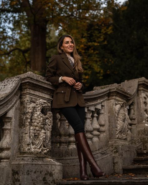 M&S - Timeless High Street Pieces for Autumn/ Winter English Country Fashion, English Outfit, Countryside Outfit, Thigh Boots Outfit, Casual Leather Jacket Outfit, Country Outfits Women, Countryside Fashion, Lydia Elise Millen, The Dutchess