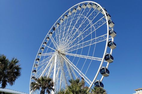 SkyWheel Myrtle Beach Myrtle Beach Skywheel, Beach With Kids, Myrtle Beach Boardwalk, Upside Down House, Challenge Course, By The Beach, Scenic Routes, Destin Beach, Gorgeous View