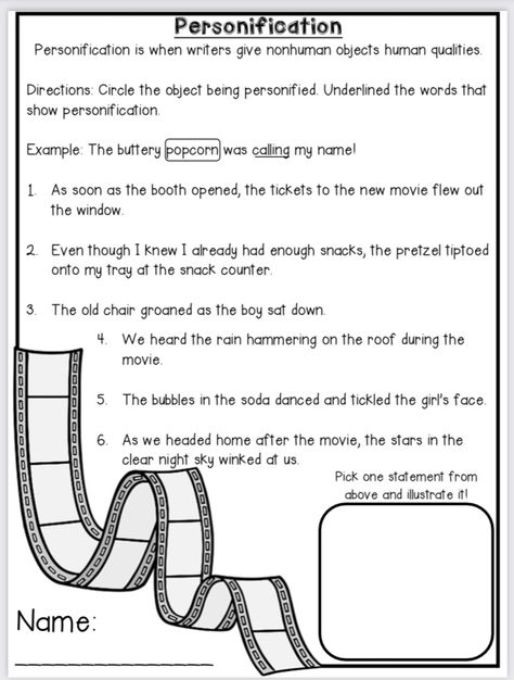 Personification Anchor Chart, Personification Activities, Poetry Classroom, Classroom Anchor Charts, Literary Devices, Future Teacher, Compound Words, Grade 7, Poetry Lessons