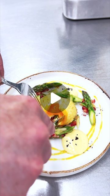 Chefkoch Vincent Kochshow on Instagram: "Œuf poché croustillant link in bio🔥 #food #foodporn #chef #cheflife #instafood #foodie #finedining #plating #vegetarian #chefkochvincentkochshow #eggs" Breakfast Fine Dining, Egg Benedict Plating, Egg Fine Dining, Risotto Fine Dining Plating, Plated Appetizers, Salmon Fine Dining Plating, White Asparagus Fine Dining, Fine Dining Plating, Eggs Florentine