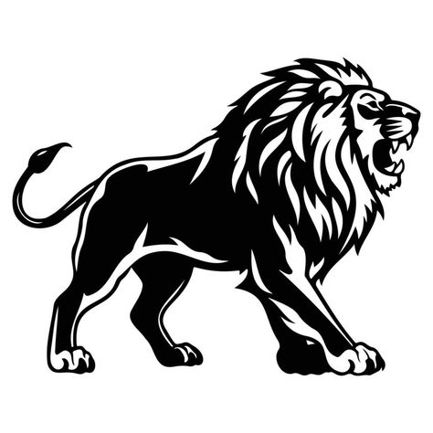 Lion Angry, Lion Black And White, Angry Lion, Logo Lion, Animal Symbol, Lion Black, Lion Mascot, Animal Symbolism, Lion Face