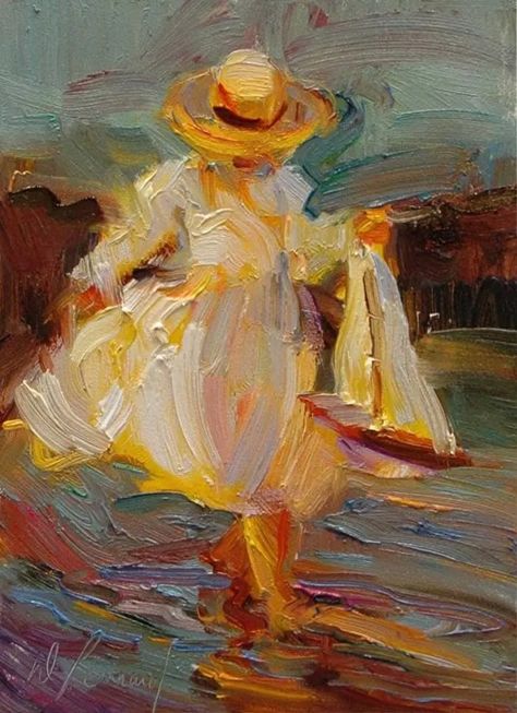 Diane Leonard, An American Impressionist - Artpeople Gallery Diane Leonard, Expressionist Portraits, American Impressionism, Sailing Art, Art Children, Paint Sample, Impressionist Artists, Women Artists, Modern Wall Art Canvas