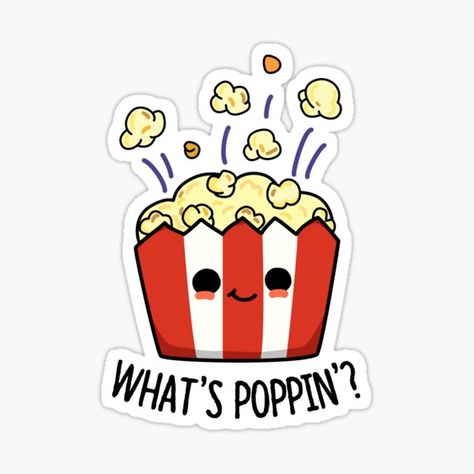 Popcorn Puns, Bear Puns, Popcorn Stickers, Bird Puns, Science Puns, Funny Food Puns, Animal Puns, Food Puns, Cute Puns