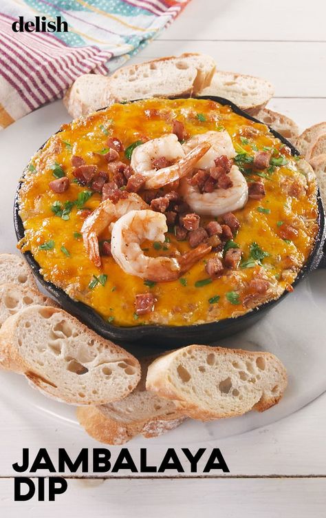 This Cajun-Spiced Jambalaya Dip Is Anything But BoringDelish Cajun Wedding Food, Jambalaya Dip, Mardi Gras Appetizers, Cajun Appetizers, Shrimp Boil Foil, Spicy Grilled Shrimp, Shrimp Cakes, Hot Crab Dip, Mussels Recipe