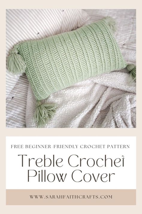 Free beginner-friendly crochet pillow cover pattern. #crochetpattern #freecrochetpattern #crochetpillowcover #pillowcover #freecrochetpillowcoverpattern #crochetpatterns #freecrochetpatterns #sarahfaithcrafts #diy #crochethomedecor Boho Crochet Pillow Cover Pattern Free, Crochet Pillowcase Pattern, Crochet Envelope Pillow Cover, Crochet Rectangle Pillow, Easy Crochet Pillow Cover Pattern Free, Crochet Pillow Cover Pattern Free, Simple Crochet Pillow, Crochet Pillow Ideas, Crochet Pillow Cover Pattern