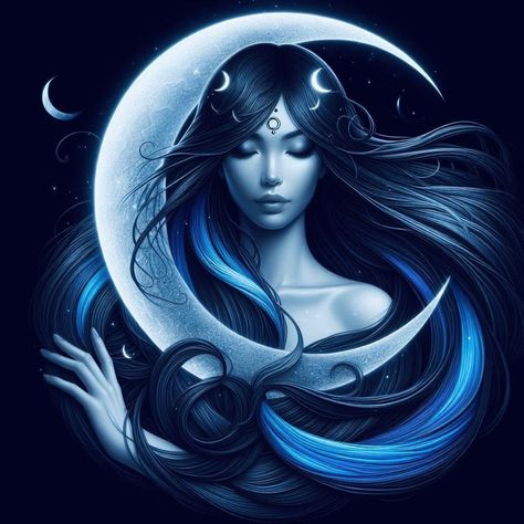 Moon Goddess Art, Beautiful Butterfly Pictures, Moon Book, Goddess Tattoo, Greek Gods And Goddesses, Girly Wall Art, Celestial Art, Goth Art, Beautiful Dark Art