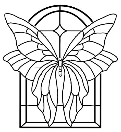 Stain Glass Window Art, Sea Glass Art Projects, Glass Painting Patterns, Glass Art Design, Stained Glass Patterns Free, Art Nouveau Illustration, Art Painting Tools, Glass Window Art, Stained Glass Butterfly