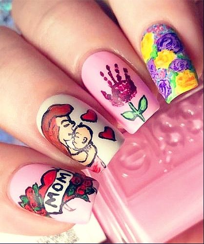 Mother’s Day Nail Designs, Mother's Day Nails Designs Mom, Mother Day Nails, Mother’s Day Nails, Mothers Day Nails Ideas, Mothers Day Nails, Morhers Day, App Filter, Day Stickers