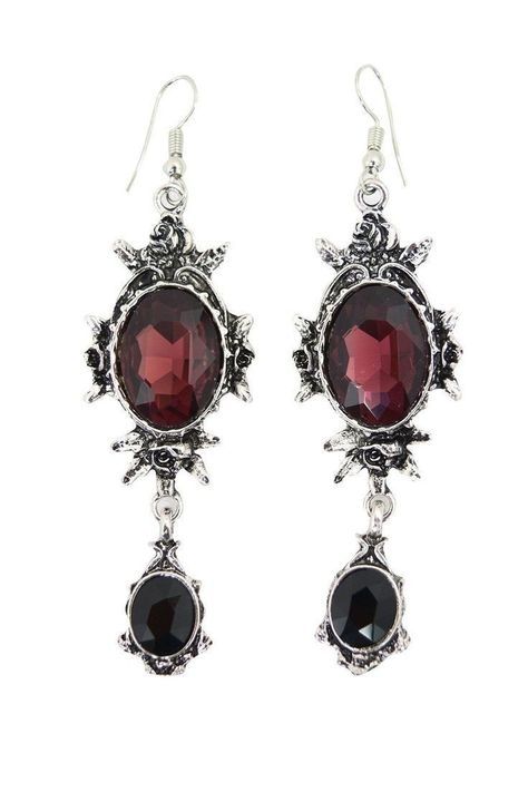 Roses Gothic, Earrings Goth, Evening Earrings, Jewelry Goth, Gothic Jewellery, Sideways Initial Necklace, Goth Earrings, Earrings Gothic, Evening Jewelry