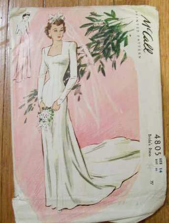 1940s wedding dress pattern. This is a very simple and classy wedding dress that would look excellent on Hippolyata Vintage Wedding Dress Pattern, Bridal Sewing Patterns, 1940s Wedding Dress, 1940s Dress Pattern, Wedding Dress Pattern, 1940s Wedding, Long Sleeve Bridal Gown, Wedding Dress Patterns, Vintage Wedding Dress