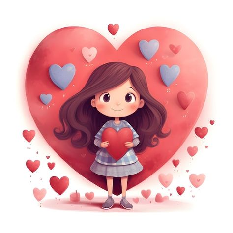 Photo cute heart digital art design in v... | Premium Photo #Freepik #photo Heart Digital Art, Flower Hearts, Artsy Background, Photo Cute, Picture Illustration, Popular Art, Cute Heart, Digital Art Design, Heart For Kids