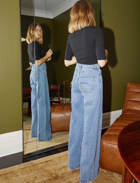 Look Jean, High Waisted Flare Jeans, Jean Flare, High Waisted Flares, Mode Inspo, Winter Trends, High Waisted Jeans, 가을 패션, Mode Inspiration