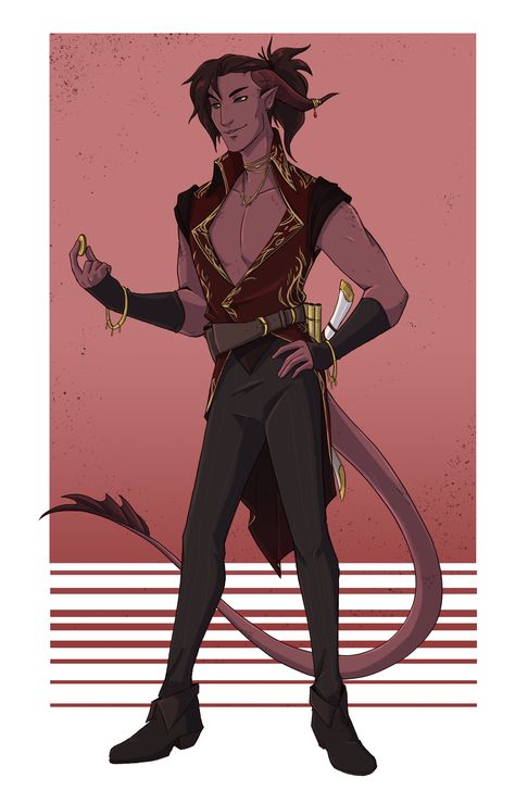 Yellow Tiefling Male, Red Tiefling Male, Red Tiefling, Tiefling Aesthetic, Tiefling Male, Tiefling Bard, D D Races, D D Character Ideas, Character Inspiration Male