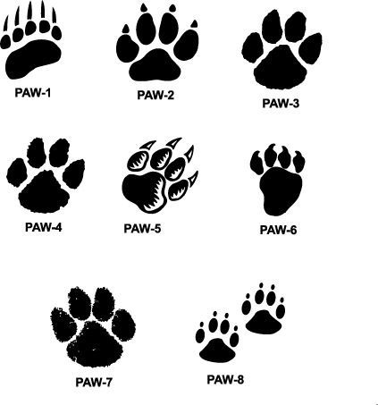 pootafdrukken Tattoos For Your Son, Walking Drawing, Paw Print Clip Art, Bear Paw Tattoos, Tiger Paw Print, Dragon Tattoo Sketch, Pawprint Tattoo, Dog Paw Tattoo, Native Tattoos