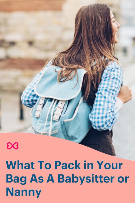 A young woman smiles while walking outside and wearing a backpack. What To Pack In A Babysitting Bag, Babysitting Bag Essentials, Nanny Bag, Babysitting Bag, Babysitting Kit, Nanny Life, Bag Essentials, Essential Bag, Career Development