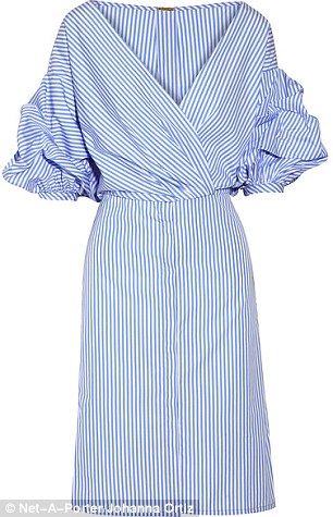 Perfect for work: Johanna Ortiz dress, $615, net-a-porter.com... Dress Tuxedo, Powder Blue Dress, Tux Dress, Blue Tuxedo, Poplin Shirt Dress, Wrap Shirt Dress, Blue Wrap Dress, Tuxedo Shirt, Striped T Shirt Dress