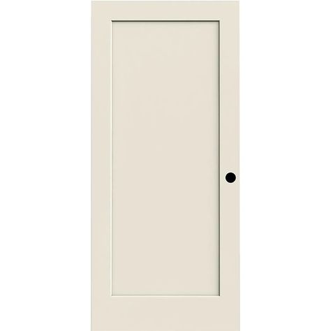 American Building Supply 30-in x 80-in White 1-panel Hollow Core Primed Molded Composite Slab Door in the Slab Doors department at Lowes.com 6 Panel Door Makeover, Mid Century Modern Interior Doors, American Building, Slab Doors, Flat Panel Doors, Craftsman Door, Hollow Core Doors, Contemporary Doors, Modern And Traditional Decor