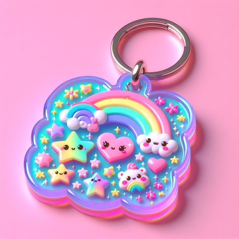 This AI-generated keychain presents a delightful, resin art spectacle. It features a glossy finish, with cute animal cutouts, pastel stars, vibrant hearts and a mini rainbow. Perfect for teen girls. #ResinArt #Keychain #TeenAccessories #CuteKeychain #PastelColors #GlossyKeychain Resinart Keychain, Resin Art Keychain, Pastel Stars, Art Keychain, Best Christmas Toys, Animal Cutouts, Kids Ride On Toys, Birthday Gifts For Boyfriend Diy, Wallpaper Iphone Neon