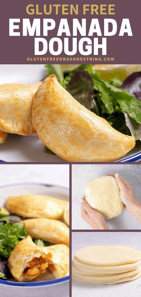 This recipe for gluten free empanada dough makes light, flaky, flavorful pastries. Fill it, then bake or fry it to perfection. Healthy Empanadas Clean Eating, Gluten Free Empanada Dough, Empanada Dough Recipe, Gluten Free Empanadas, Empanada Dough, Gluten Free Dough, Empanadas Dough, Gluten Free Pastry, Recipe Gluten Free