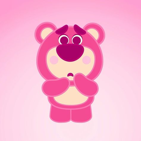 #disney #pixar #toystory #lotso #oso #bear Lotso Icon, Emoji Ip, Kawaii Weather, Jerrod Maruyama, Lotso Bear, Pink Drawing, Toy Story Theme, Story Drawing, Bear Drawing