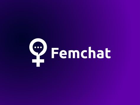 Femchat | Female symbol with chatting icon by artology Female Energy Symbol, Women Empowerment Logo Design, Woman Icon Logo, Female Symbol Logo, Feminine Logo Design, Female Symbol, Feminine Logo, Symbol Logo, Iconic Women