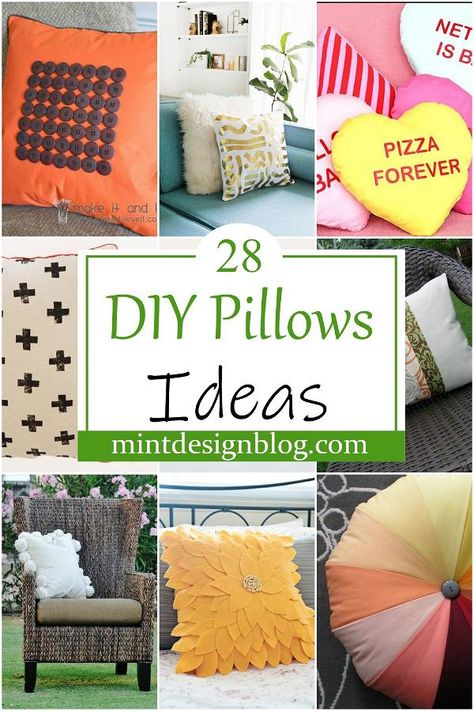 DIY Pillows Ideas 1 Diy Pillow Designs, Throw Pillow Covers Diy, Brighten Room, Throw Pillow Diy, Pillows Ideas, Diy Throw Pillows, Diy Pillow, Pillows Decorative Diy, Pom Pom Pillows