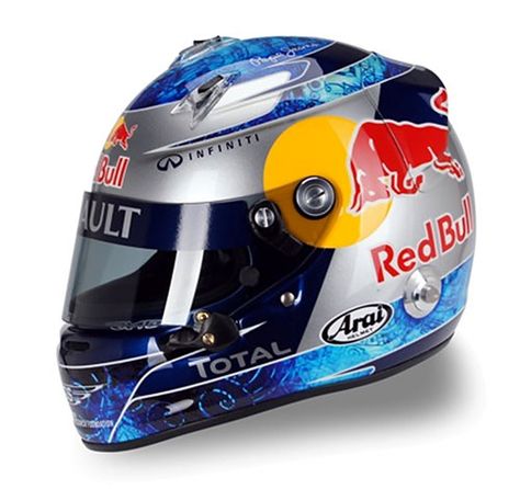 Red Bull Helmet, Grand Prix Monaco, Sci-fi Helmet, Chinese Grand Prix, Motorcycle Helmet Design, German Grand Prix, Arai Helmets, Helmet Designs, Japanese Grand Prix