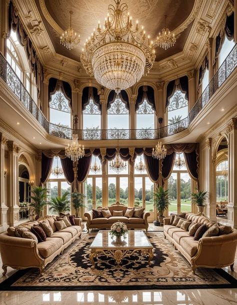 Castle Living Room Luxury, Mafia House Interior, Southern Mansions Interior, Laura Niemas, Small Mansion, Classic House Interior Design, Mansion Living Room, Grand Villa, Luxury Mansions Interior