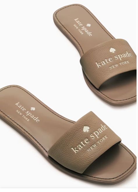 Kate spade brown Payton sandals on sale Kate Spade Sandals, Kate Spade Outlet, Suede Slides, Jeweled Sandals, Braided Sandals, Sandals Outfit, Kitten Heel Sandals, Bow Sandals, Cork Wedges Sandals