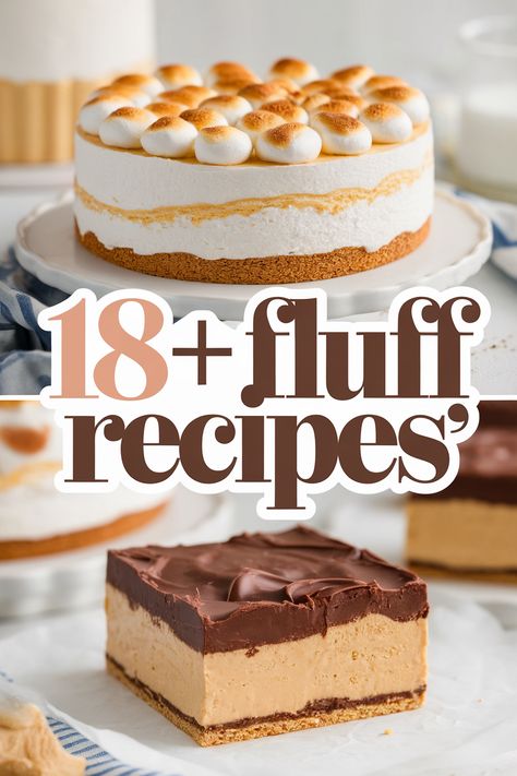 Whip up some fluffy magic in your kitchen with these amazing fluff recipes! From dreamy marshmallow treats to light and airy desserts these ideas will make your taste buds dance with joy. Perfect for parties picnics or just a sweet treat at home. Fluff up your dessert game today! Jet Puffed Marshmallows Recipes, Snacks With Marshmallow Fluff, Jet Puffed Marshmallow Creme Recipes Desserts, Recipes That Use Marshmallow Fluff, Mini Dutch Oven Recipes Dessert, Desserts With Marshmallow Fluff, Marshmallow Fluff Desserts, Jet Puffed Marshmallow Creme Recipes, Recipes Using Marshmallow Fluff