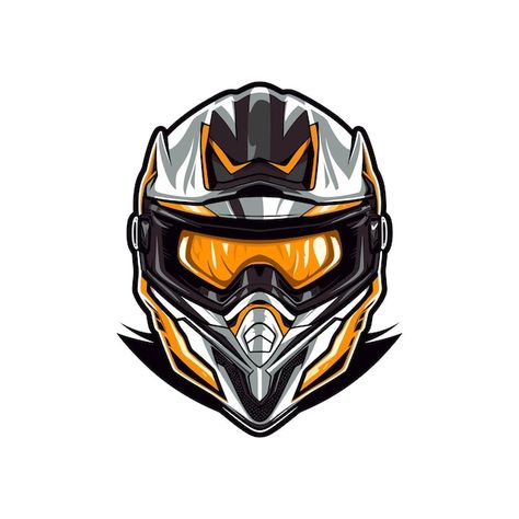 Motocross logo helmet vector clip art il... | Premium Vector #Freepik #vector #adrenaline #enduro #motocross-logo #helmet-logo Motocross Logo, Helmet Vector, Enduro Motocross, Motocross Helmets, Iconic Photos, Vector Stock, Vector Photo, Art Illustration, Motocross