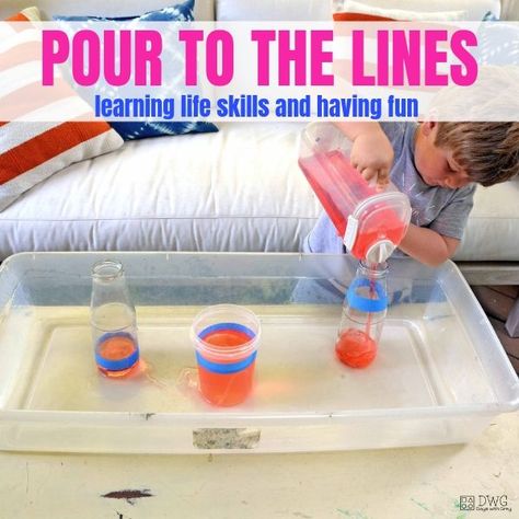 Water Play Table for Pouring Water Stem Activities, Pouring Station, Water Play Activities, Stem Activities For Kids, Measurement Activities, Eyfs Activities, Nursery Activities, Water Table, Preschool Science