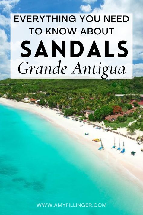 Here is everything you need to know about Sandals Grande Antiqua. Sandals Grande Antigua is one of the best Sandals Resorts and is has one of the best beaches at Sandals Resorts. This is a perfect honeymoon vacation or adults-only destination #sandalshoneymoon #sandalsresorts #sandalstravelagent #sandalsgrandeantigua Sandals Grand Bahamian, Sandals Antigua, Sandals Honeymoon, Best Sandals Resort, All Inclusive Honeymoon Resorts, Antigua Caribbean, Sandals Resort, All Inclusive Honeymoon, Perfect Honeymoon