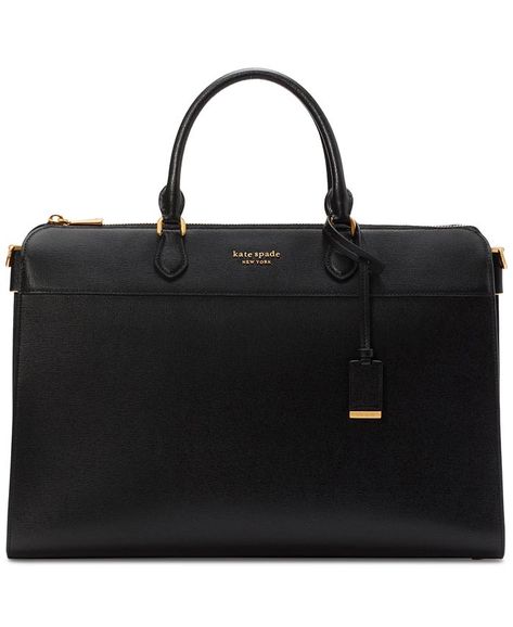 kate spade new york Morgan Saffiano Leather Laptop Bag - Macy's Kate Spade Laptop Bag, Black Briefcase, Elegant Handbag, Laptop Bag For Women, Jewelry Accessories Ideas, Leather Laptop Bag, Leather Laptop, Kate Spade Bag, Black Handbags