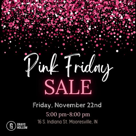 Get ready for the Pink Friday sale! 🎀 Mark your calendars for November 22nd and shop unbeatable deals at Grays Hollow💖 We have lots of cute clothing, accessories, decor and CHRISTMAS stuff! So many great stocking stuffers and little gifts!🥰 #grayshollow #pinkfriday #sale #doorbusters #clothing #decor #christmasshopping Pink Friday Sale, Cute Clothing, Pink Friday, Accessories Decor, Christmas Stuff, Friday Sale, Christmas Shopping, The Pink, Little Gifts