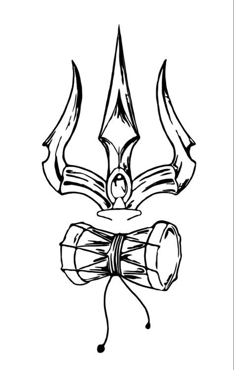 Damru Sketch, Trishul Tattoo Stencil, Shiva Trishul, Stripe Tattoo, Tattoo 2022, Kali Tattoo, Trishul Tattoo Designs, Trishul Tattoo, Science Tattoos