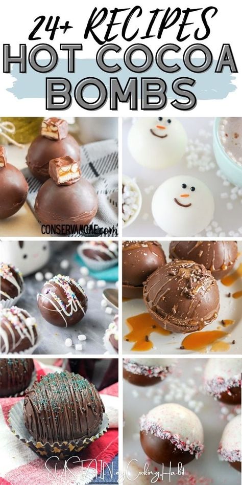 Halloween Hot Chocolate Bombshell Recipe, Halloween Hot Cocoa Bombshell, Hot Cocoa Balls Recipes, How To Make Hot Chocolate Balls, Chocolate Bomb Molds Ideas, How To Make Hot Cocoa Balls, Cocoa Balls, Gingerbread Hot Chocolate, Diy Hot Cocoa