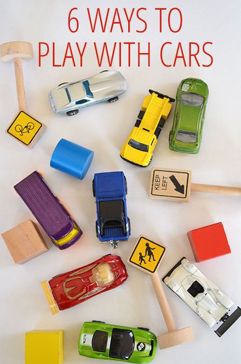 6 Ways to Play with Toy Cars- repinned by @PediaStaff – Please Visit  ht.ly/63sNt for all our pediatric therapy pins Block Center, Transportation Theme, Expressive Language, Sensory Table, Speech Activities, Childhood Development, Kid Craft, Early Intervention, Toy Baby